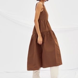 Aritzia Wilfred🤎Mescal Gown Size 6 Foxfire Brown